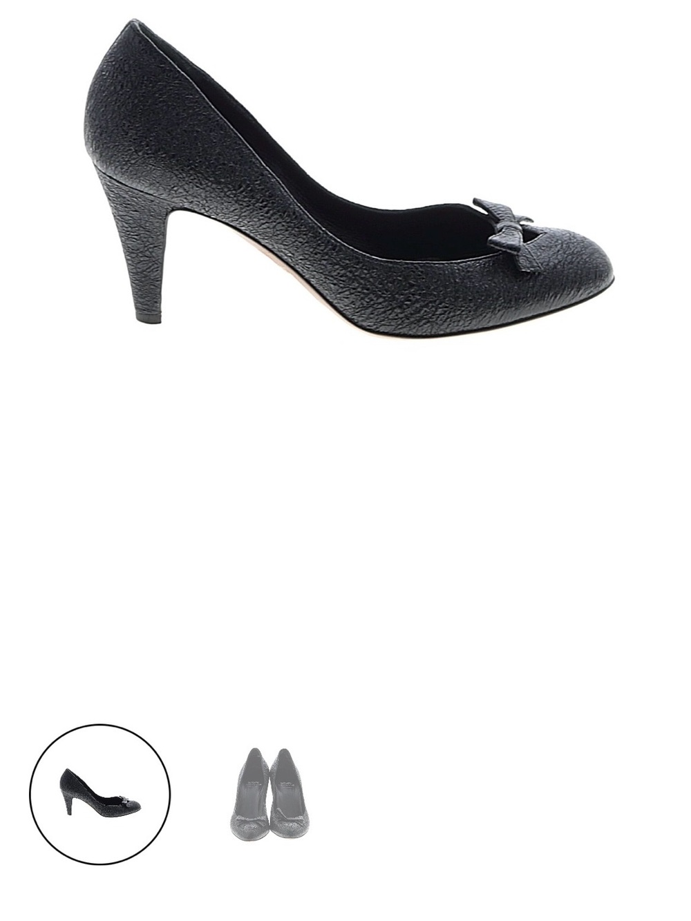 Elegant Black Bow Pump Women's Heels